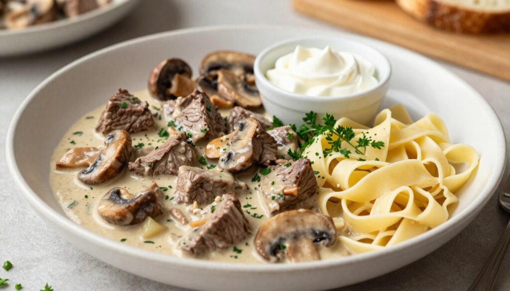 beef and mushroom stroganoff Ground Beef Stroganoff Recipe
