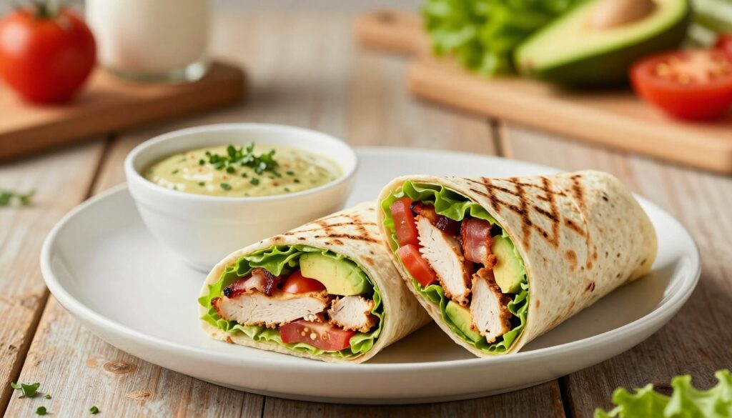 california club chicken wraps