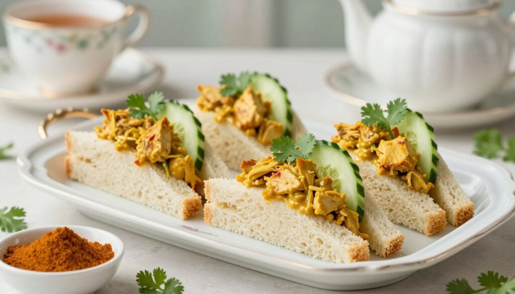 8 Homemade Curried Chicken Tea Sandwiches for Tea Time curried chicken tea sandwiches