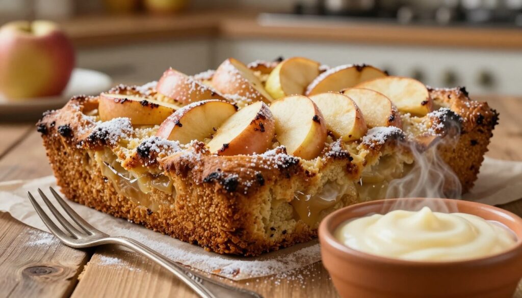 delicious apple bread pudding
