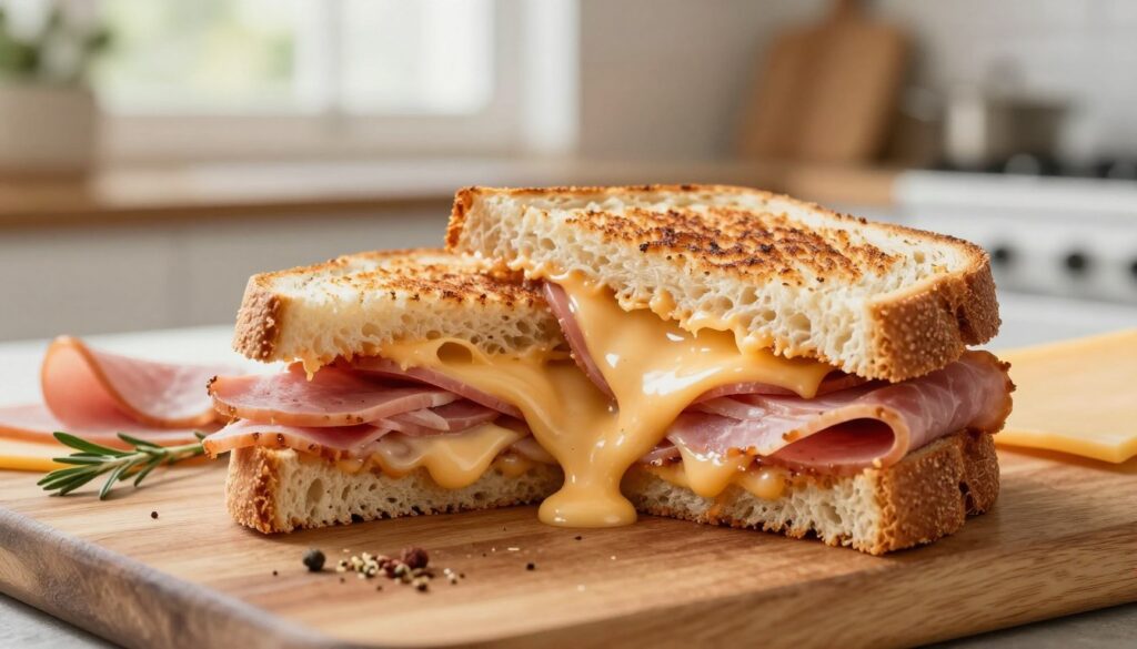 easy hot ham and cheese sandwich recipe