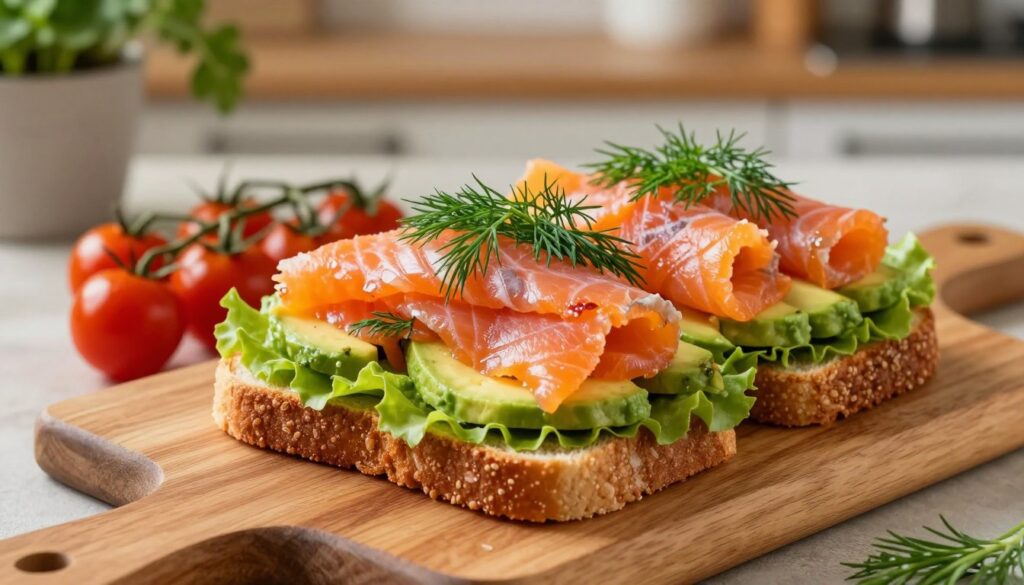healthy smoked salmon sandwich healthy smoked salmon sandwich