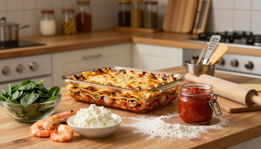 homemade seafood lasagna ingredients and equipment homemade creamy seafood lasagna ingredients and equipment