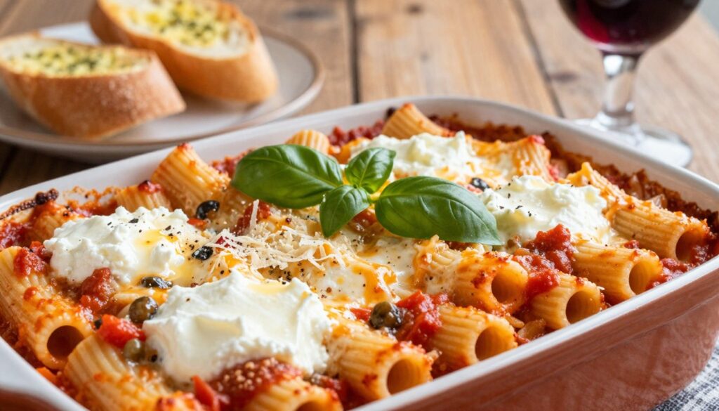 one-skillet baked ziti