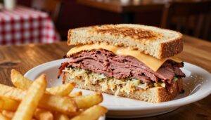 pastrami reuben sandwich