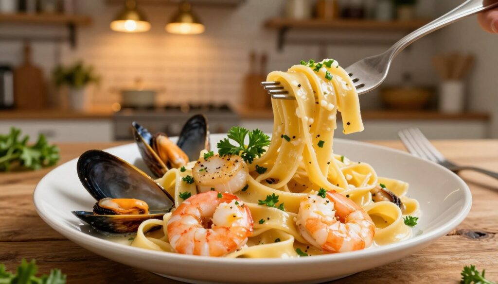 seafood fettuccine