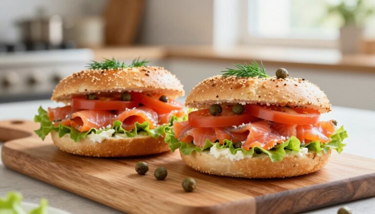 smoked salmon sandwich