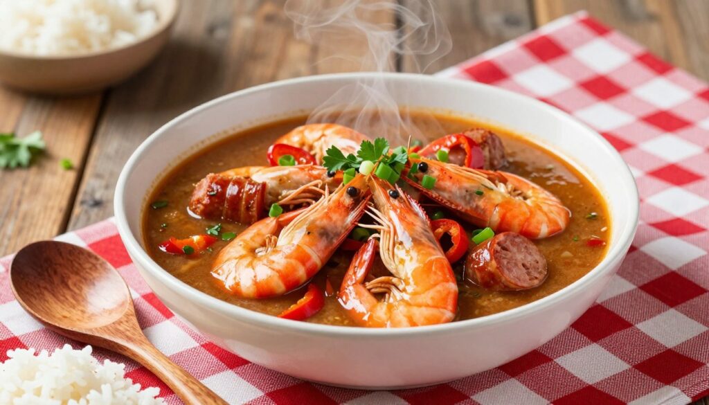 spicy seafood gumbo